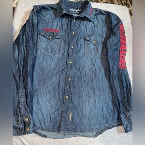 Wrangler Retro Razorback Denim Pearl Snap